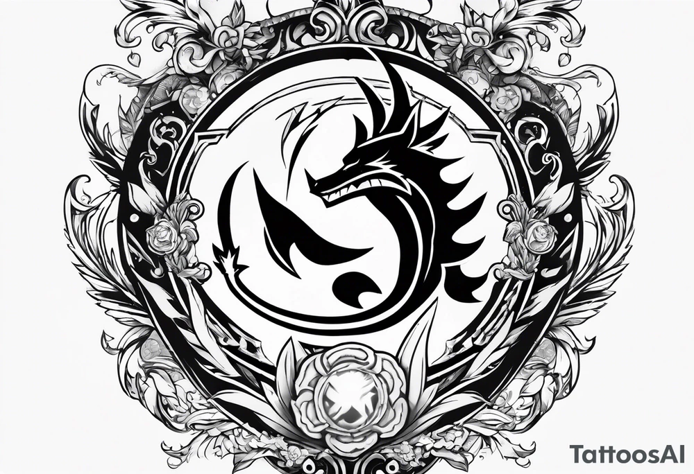 The anime show Fairy tail logo but as a fairy with a tail tattoo idea