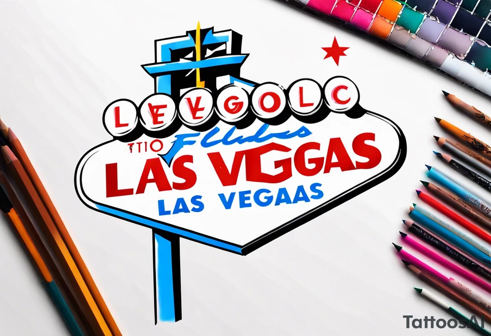 Las vegas sign tattoo idea