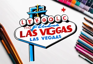 Las vegas sign tattoo idea