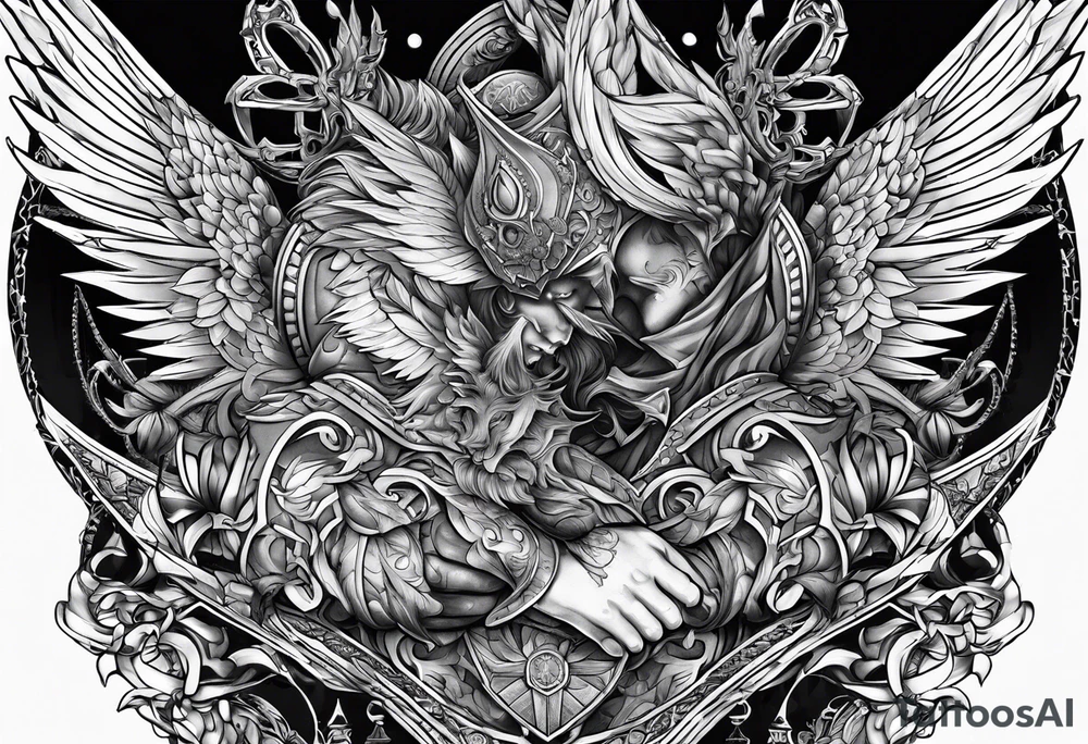 Angel Vs Demon for my soul tattoo idea