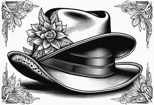 ADD the following three things: mens boots, womens flip flops and a cowboyhat. tattoo idea