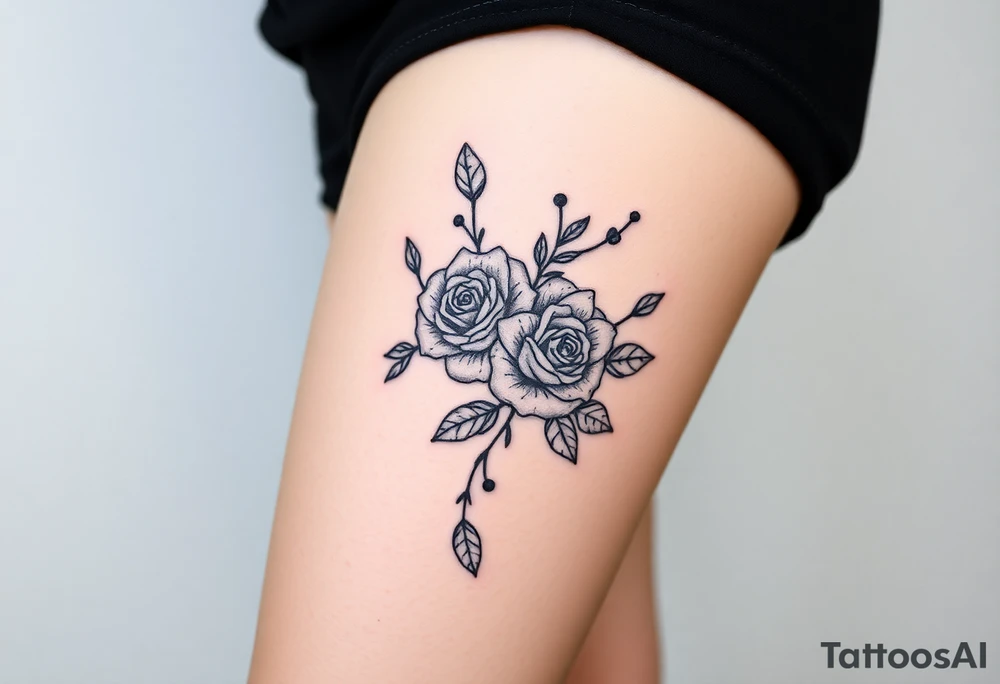 mermaid wonderland 
roses tattoo idea