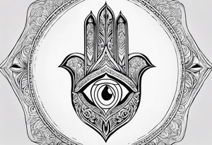 the hand of Fatima tattoo idea