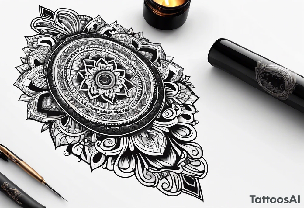 Oval Mandela tattoo idea