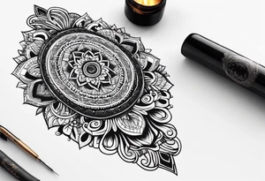 Oval Mandela tattoo idea
