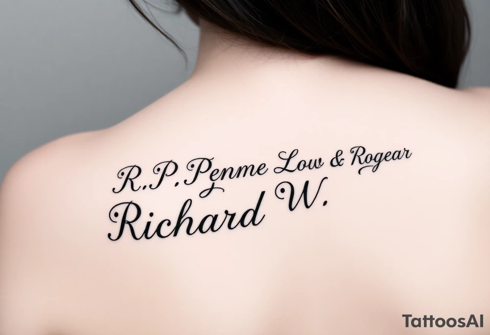 R.I.P. Penny & Richard Wagner tattoo idea