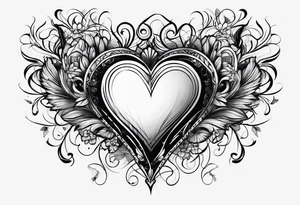simple broken heart tattoo idea