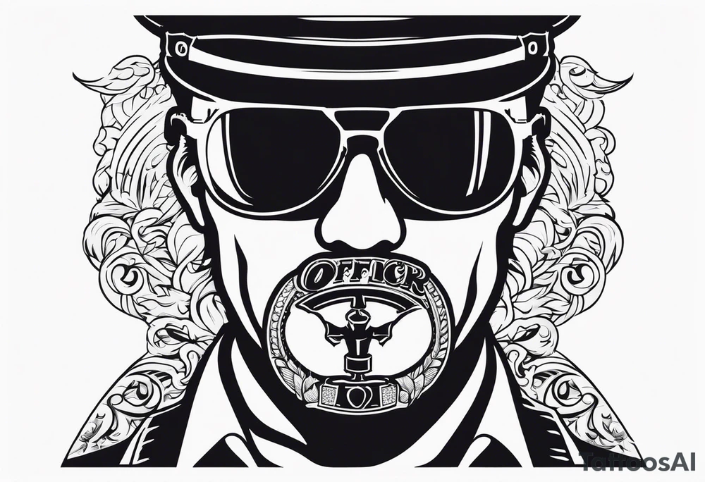 sunglasses Officer Bigdick tattoo idea