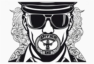 sunglasses Officer Bigdick tattoo idea