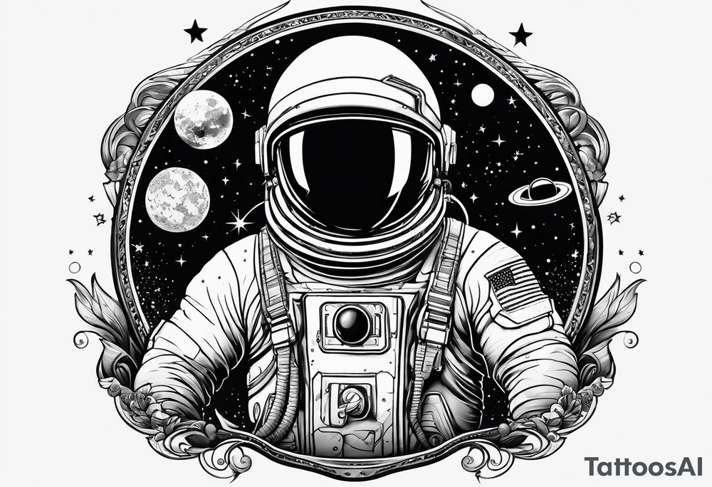 Space Astronau Cosmos tattoo idea