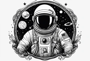 Space Astronau Cosmos tattoo idea