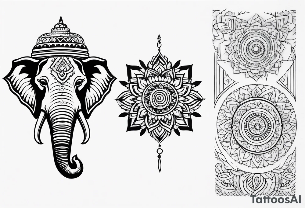 Single needle finger tattoos inspired by Thai elephant/mandala tattoos tattoo idea Single needle finger tattoos inspired by Thai elephant/mandala tattoos tattoo idea