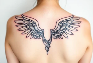 lisa outline with wings tattoo idea
