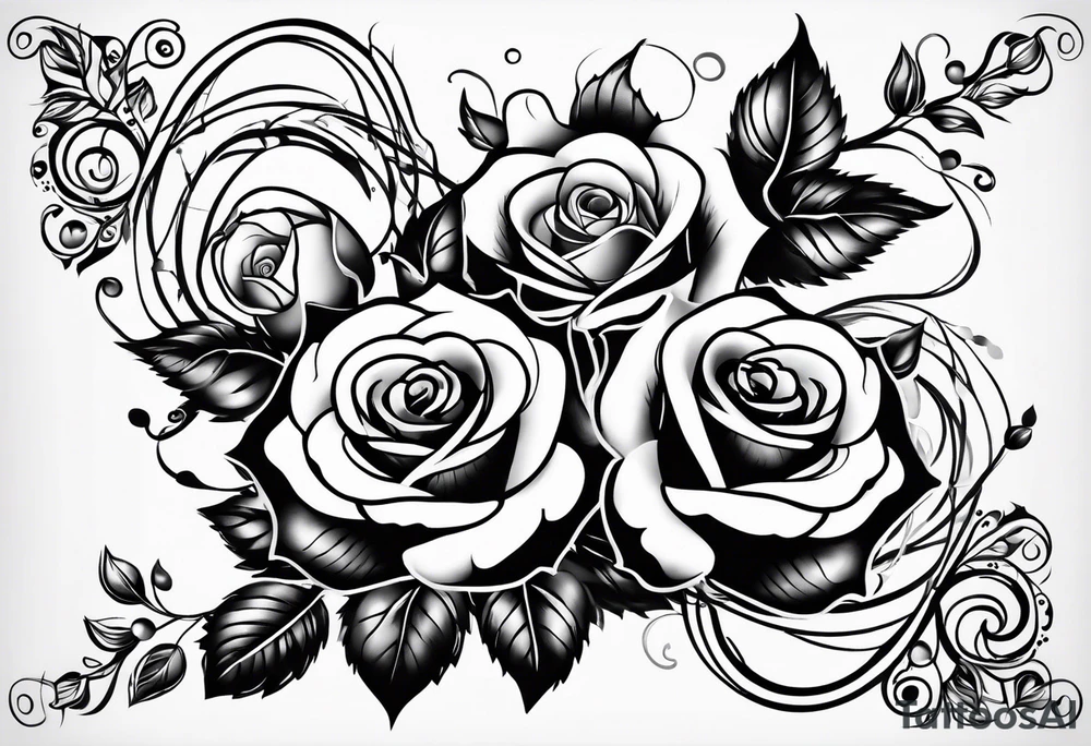 Vine Rose tattoo idea