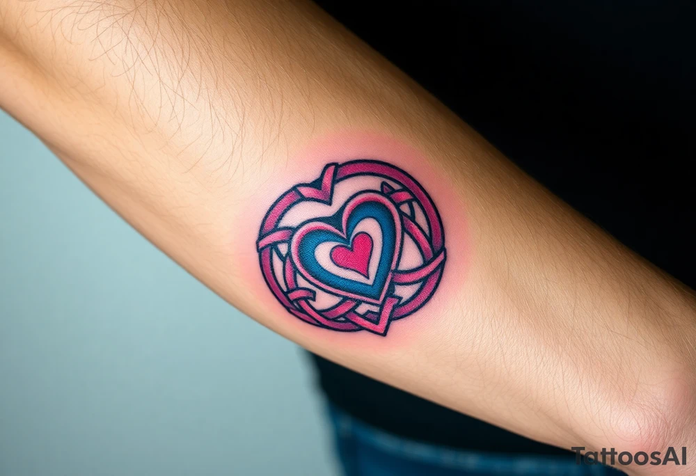 celtic knot with heart tattoo idea