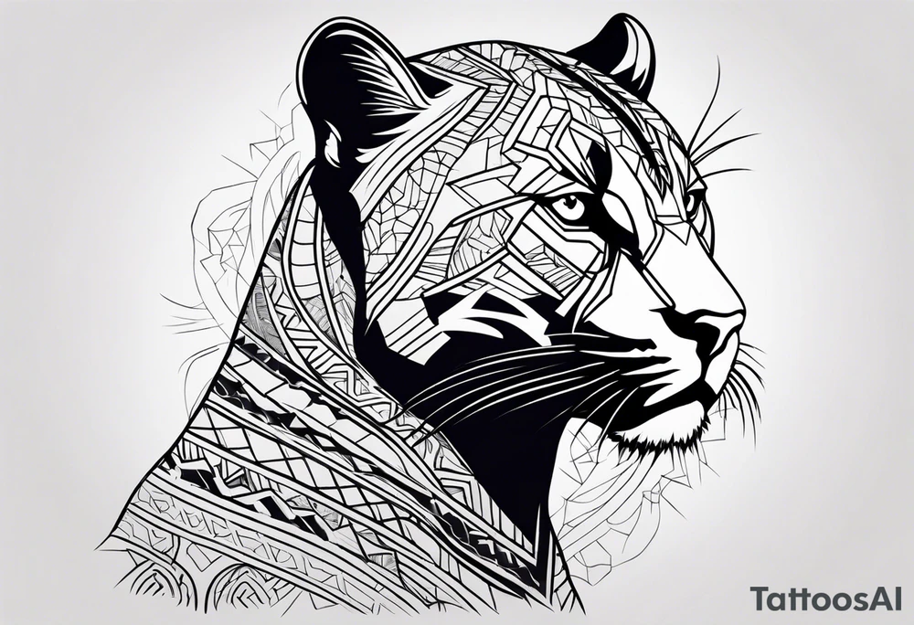 Black panther tattoo idea
