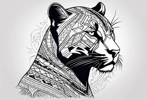 Black panther tattoo idea
