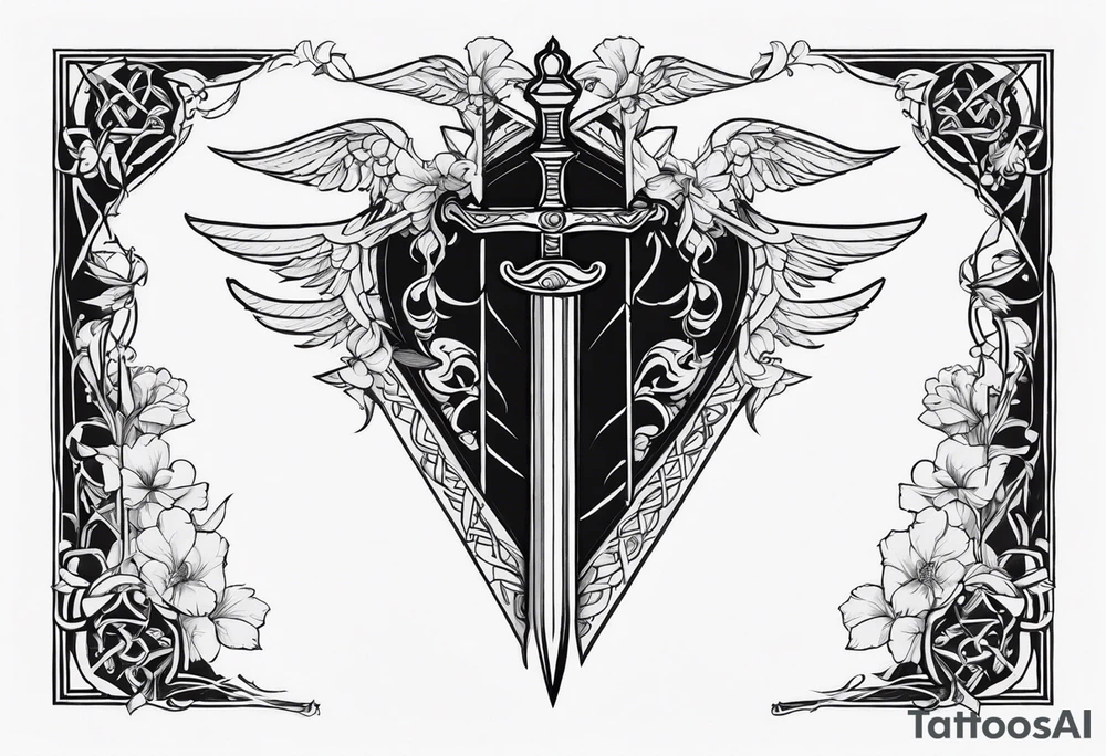 3 of swords tattoo idea