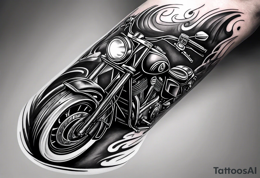 Tricep tattoo of the name Rider tattoo idea