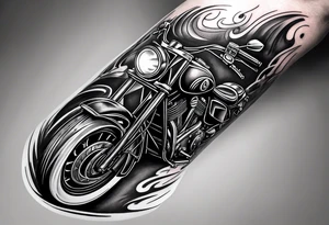 Tricep tattoo of the name Rider tattoo idea