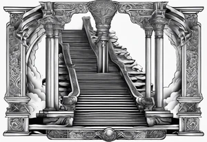 Valhalla sword stairs tattoo idea