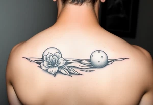 A beach/ocean theme for my wife and child. tattoo idea