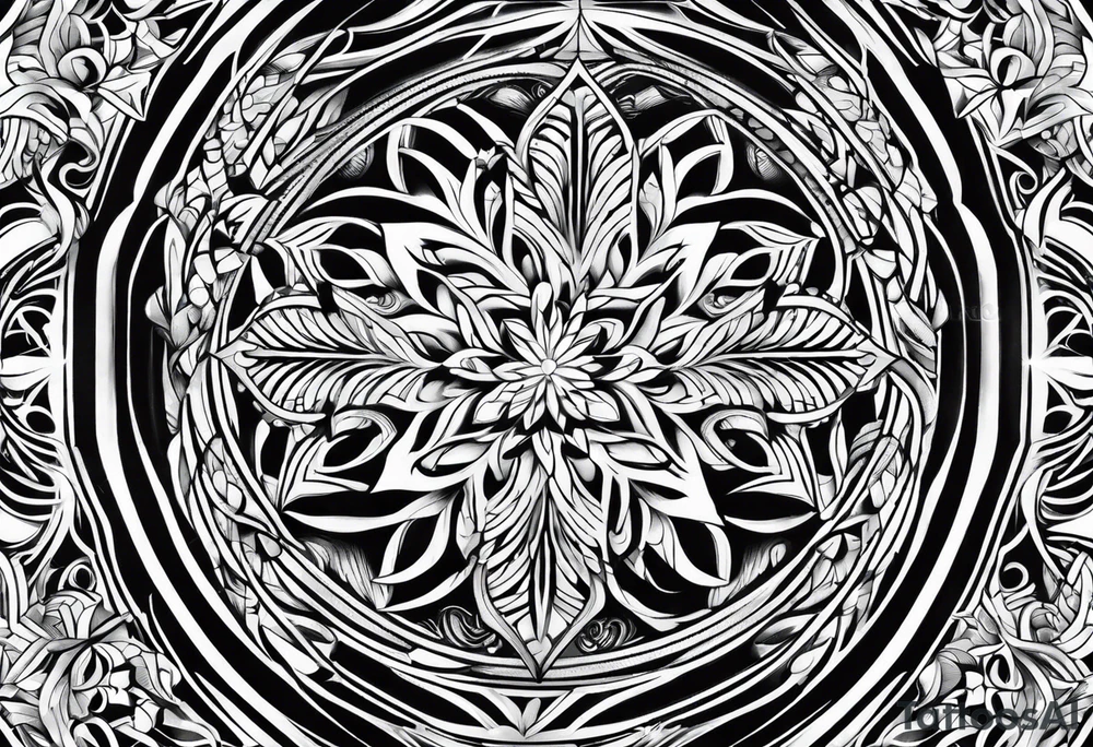 small Ice crystal swirl tattoo idea