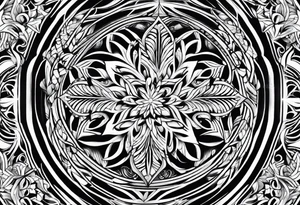 small Ice crystal swirl tattoo idea