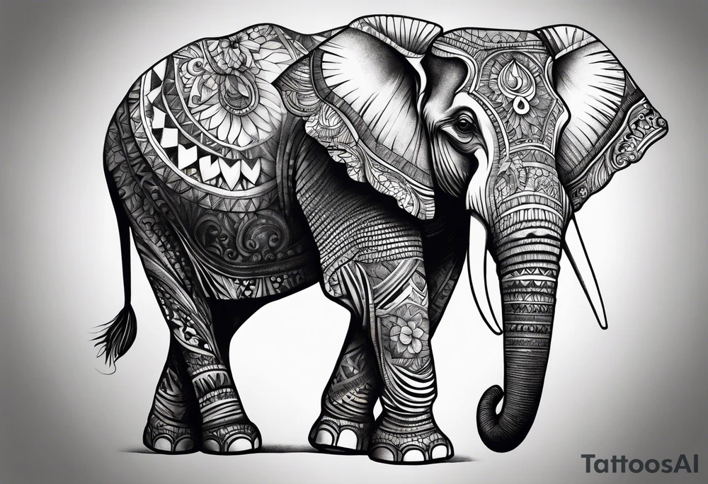 Family elephant tattoo idea