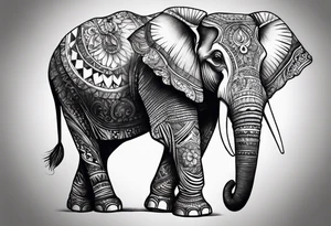 Family elephant tattoo idea