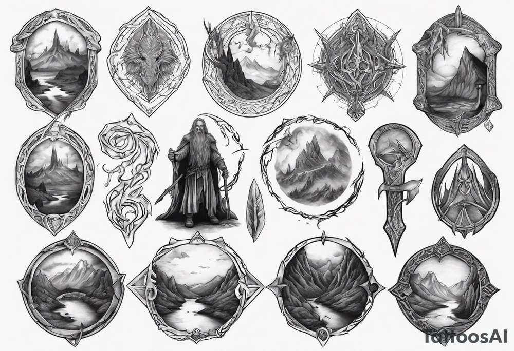 Middle Earth tattoo idea