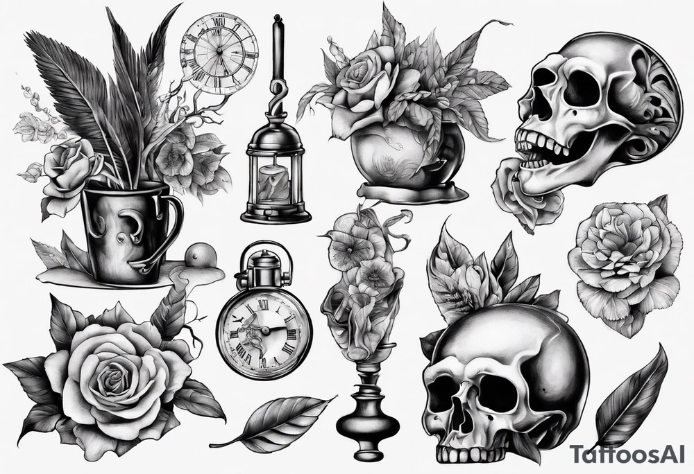Still life scene tattoo idea