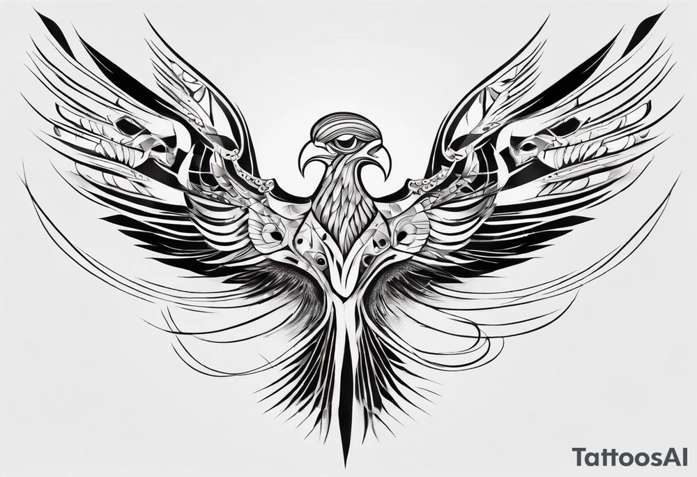 goddess wheat eagle tattoo idea