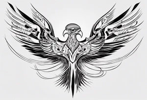 goddess wheat eagle tattoo idea