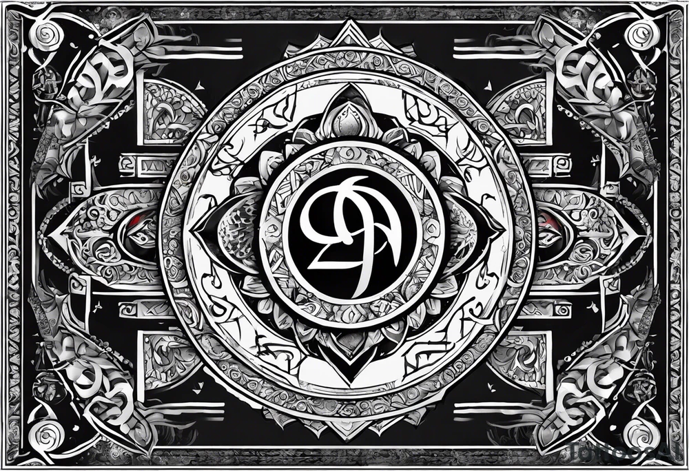 A card with 4 numbers (23, 16, 26 and 2) and with dagaz and fehu runes tattoo idea