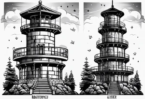 Prison observation tower tattoo idea