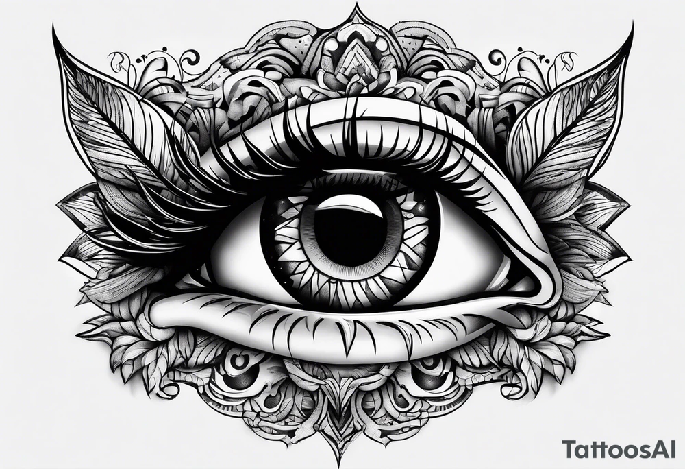 a crying eye tattoo idea