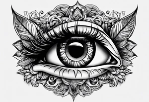 a crying eye tattoo idea