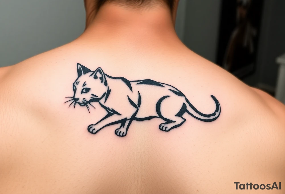black cat tattoo idea