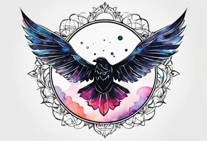 letter delta inside a circle, subtle, girly, simplistic tattoo idea