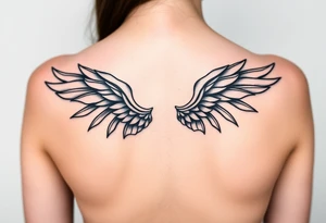 gothic wings tattoo idea