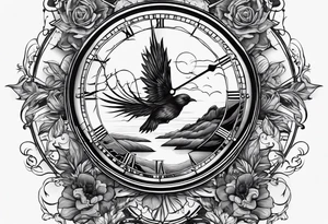 time flying tattoo idea