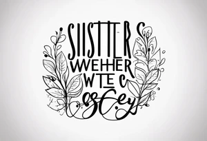 Sisters wherever we go tattoo idea