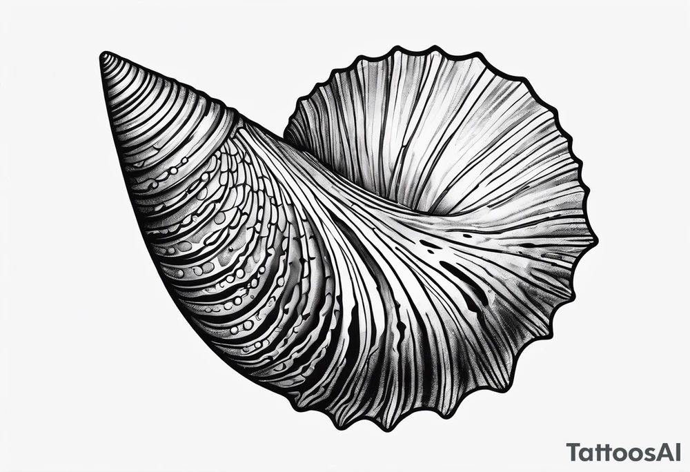 beachy seashell tattoo idea