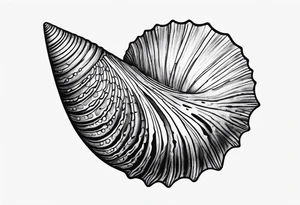 beachy seashell tattoo idea