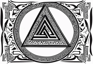 Valhalla fire runes
Sword shield valknut tattoo idea