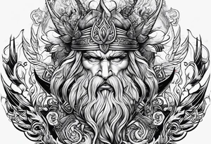 Valhalla mythological tattoo idea