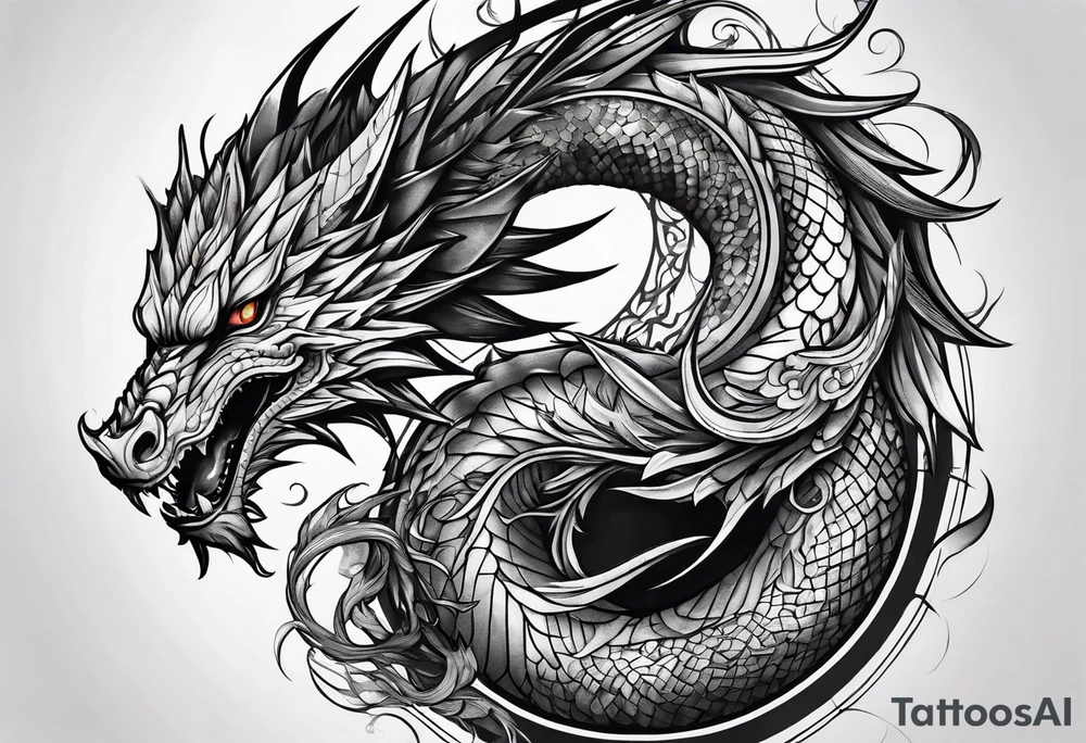 Valhalla dragon tattoo idea