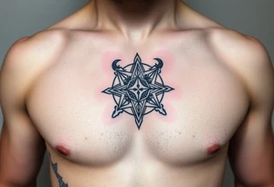 Taurus Scorpio and Virgo combination in geometric style, ribs under left breast, simple, masculine, zodiac tattoo idea