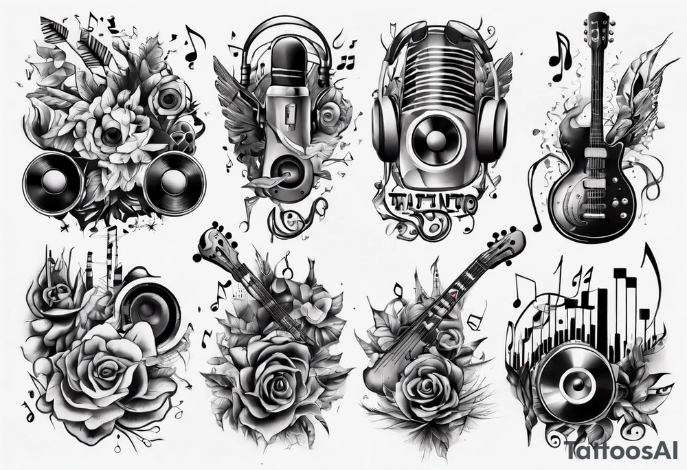 music sound tattoo idea